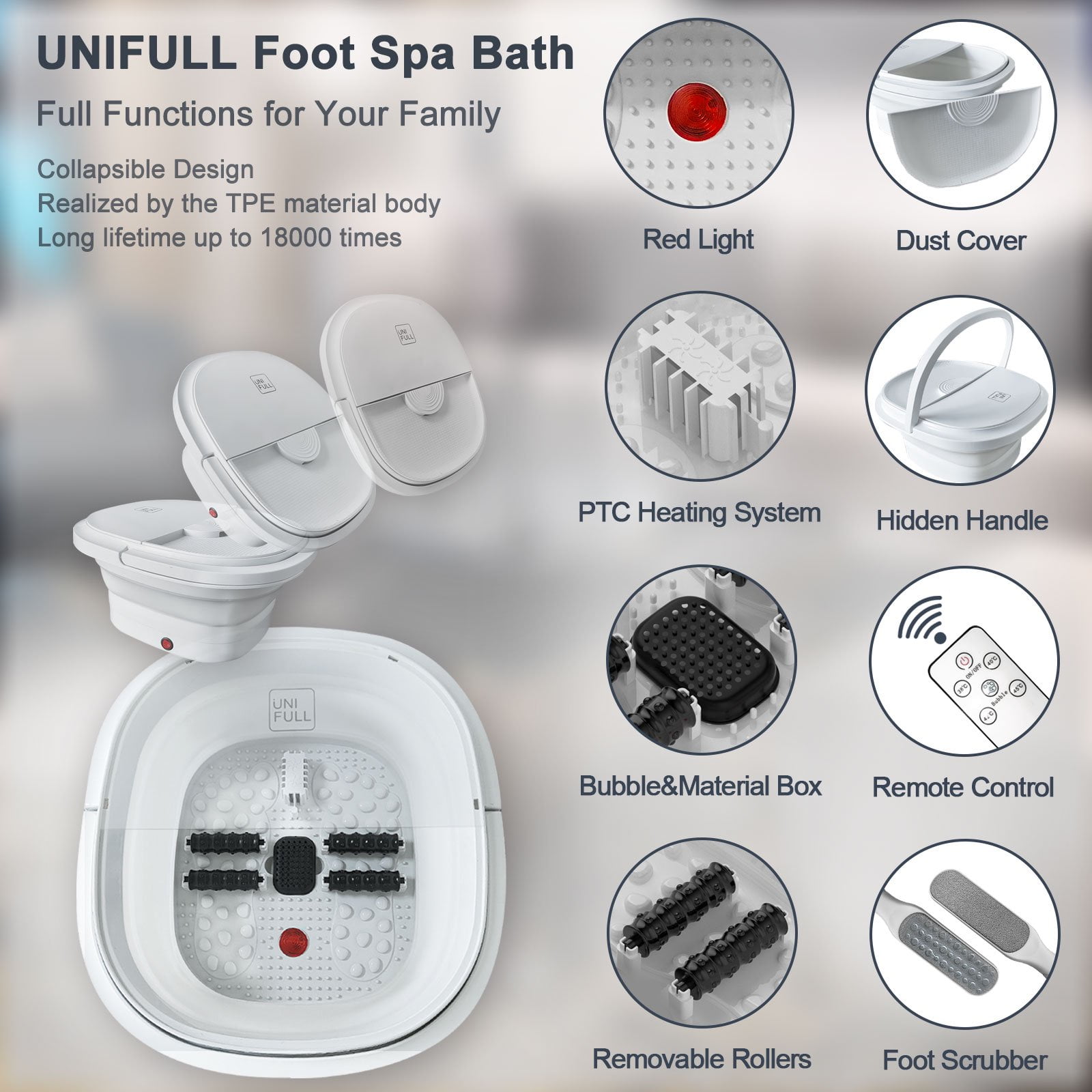 Foot Massager，Foot Soak Tub，Heated Foot Spa，Portable Spa，with Pedicure Foot  Rest，Foot Spa Bath with Heat and Bubble Massageand Jets， Callus, Fungus and  Dead Skin Remover - Yahoo Shopping