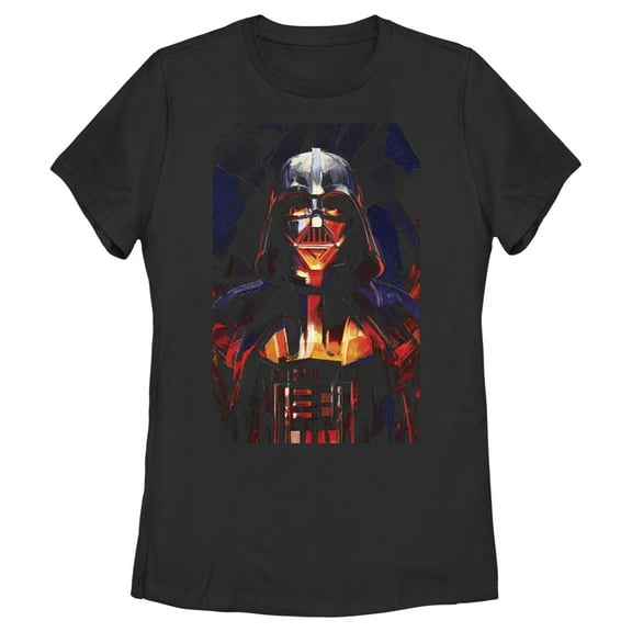Women's Star Wars: Obi-Wan Kenobi Darth Vader Menacing Glow Graphic Tee Black X Large