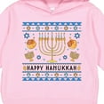 thumbnail image 3 of Inktastic Happy Hanukkah Sweater Style Design with Menorah and Dreidel Toddler Hoodie, 3 of 4