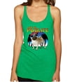 thumbnail image 2 of Wild Bobby, Cute Pug Life Living, Animal Lover, Women Tri-Blend Racerback Tank Top, Envy, X-Large, 2 of 4