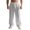 Grey, variant on Lightweight Linen Pants Men Summer Elastic Waist Loose Casual Wide Straight Leg Beach Pants with Pockets