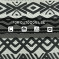 thumbnail image 5 of Outsunny Outdoor Rug & Bag, 8' x 10' Plastic Rug, Gray Cream Boho, 5 of 9