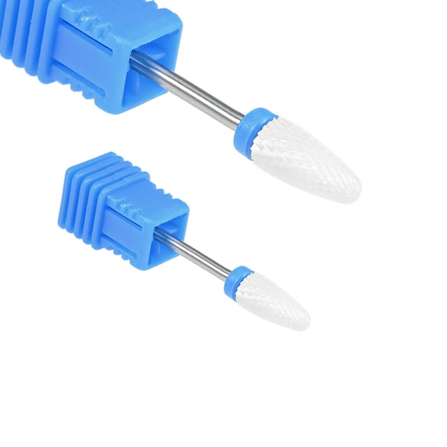 Brocas de Uñas de Cerámica 3/32" (Grano Medio) Bit de Lima para Uñas Manicura Pedicura 2 piezas
