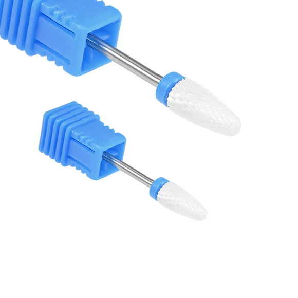 Brocas de Uñas de Cerámica 3/32" (Grano Medio) Bit de Lima para Uñas Manicura Pedicura 2 piezas