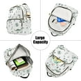 thumbnail image 5 of FORMRS Mini Backpack Purse for Women Travel Daypack Casual Shoulder Bag, Green Dinosaur Pattern, 5 of 7