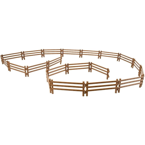 20pcs Horse Corral Fencing Accessories Playset, Plastic Fence Toys For Farm Barn Paddock Horse Stable Or Farm Animals Horses Figurines