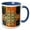 Blue/White, variant on 3drose, Spain, Barcelona. Door Handle., 11oz Mug