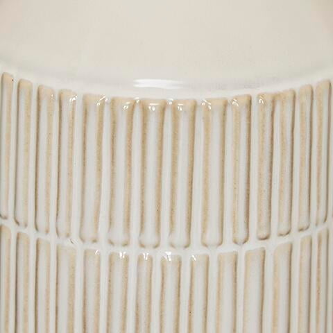 Signature Design by Ashley Willport Contemporary 27" Ceramic Table Lamp, Set of 2, Off White