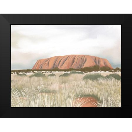 Urban Road 14x12 Black Modern Framed Museum Art Print Titled - Uluru
