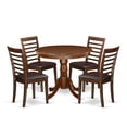 thumbnail image 2 of East West Furniture Dining Room Set Mahogany, ANML5-MAH-LC, 2 of 5