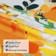 thumbnail image 2 of Orange Floral Tablecloth 60×84 inch Waterproof, Spring Summer Oblong Table Cloth Washable, Cloth Table Cover for Party Picnic Dinner Decor (Floral 01), 2 of 6