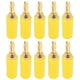 thumbnail image 3 of 10 Uds J.10007 2,5mm conector Banana de latón chapado en oro conector de clavija de plátano instrumento enchufe de prueba amarillo VoborMX herramienta, 3 of 8