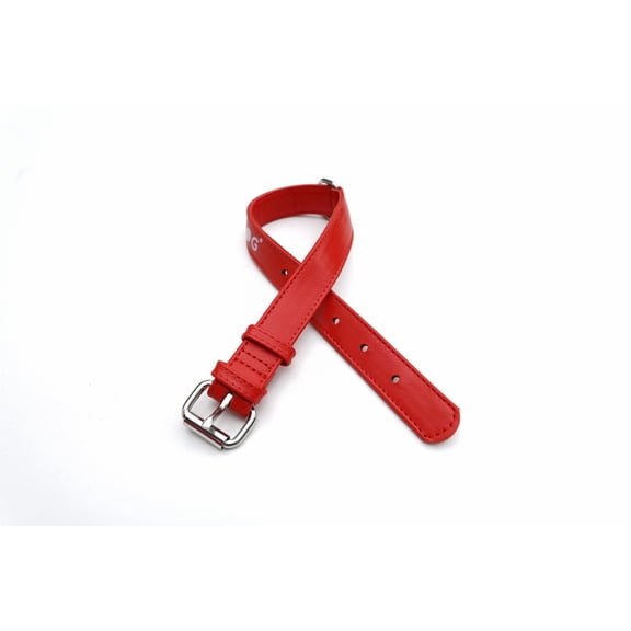 Deluxe Red Leather Dog Collar