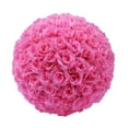 thumbnail image 2 of 20cm Artificial Rose Silk Flower Ball Hanging Wedding Party Decor Centerpiece Pink Faux Silk Flower, 2 of 6
