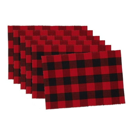 

Tango Red Ribbed Placemat Set of 6