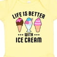 thumbnail image 4 of Inktastic Life is Better with Ice Cream Boys or Girls Baby Bodysuit, 4 of 5