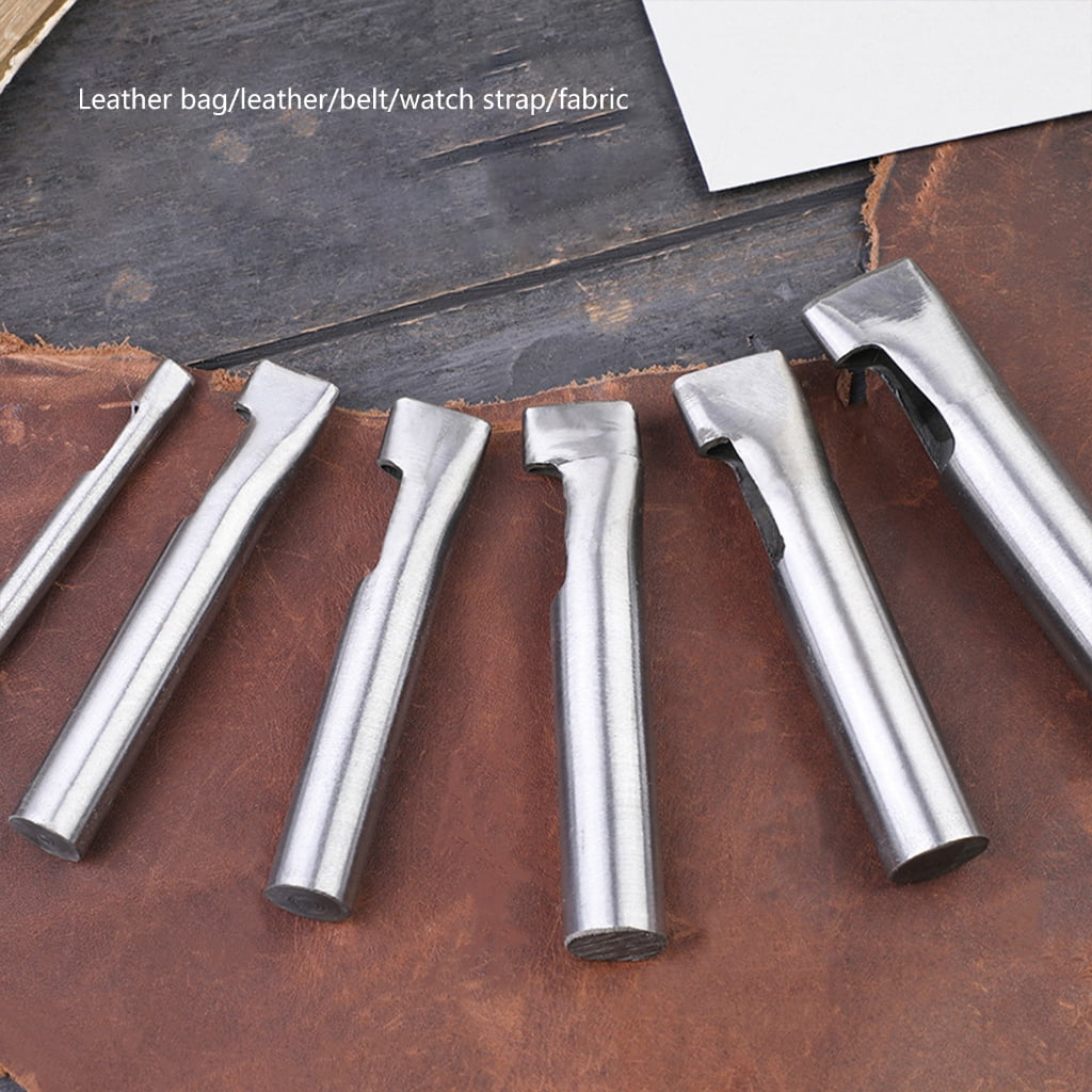 Elliptical Punch Tool for Belts1eatherCraft Steel Construction Simple Press Handle Accurate Hole Making