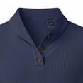 thumbnail image 5 of Hfnxid Corduroy Shirt for Men Solid Basic Short Sleeve Tops Lightweight Breathable Office Tee Summer Casual Stretch Moisture Wicking Top Navy L, 5 of 7