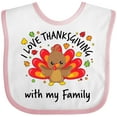 thumbnail image 3 of Inktastic I Love Thanksgiving with My Family-happy Turkey Boys or Girls Baby Bib, 3 of 4