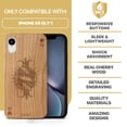 thumbnail image 7 of Case Yard Wooden Case Outside Soft TPU Silicone, Slim Fit Shockproof Wood Protective Phone Cover for Girls Boys Men and Women, Supports Wireless Charging King of Hearts Design case for iPhone-XR, 7 of 7