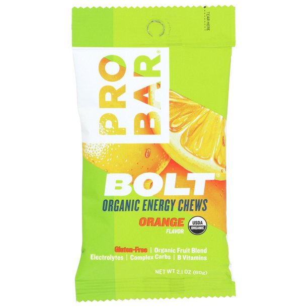 (12 Pack) Probar Bolt Energy Chews - Organic Orange - 2.1 Oz , 2.1 Oz ...