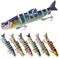 thumbnail image 4 of Multi articulado 12,5 cm 21,5 g señuelos Wobbler artificial pesca cebo duro (D) Tmvgtek Para estrenar, 4 of 9