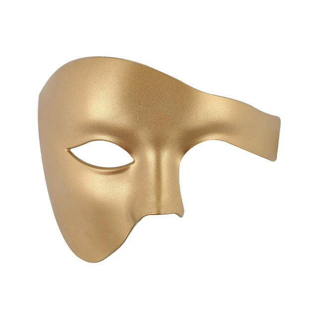 Wisewang Wide Application Half Face Mask For Various Occasions Half Face Masquerade Masks Made With Plastic golden 1Set