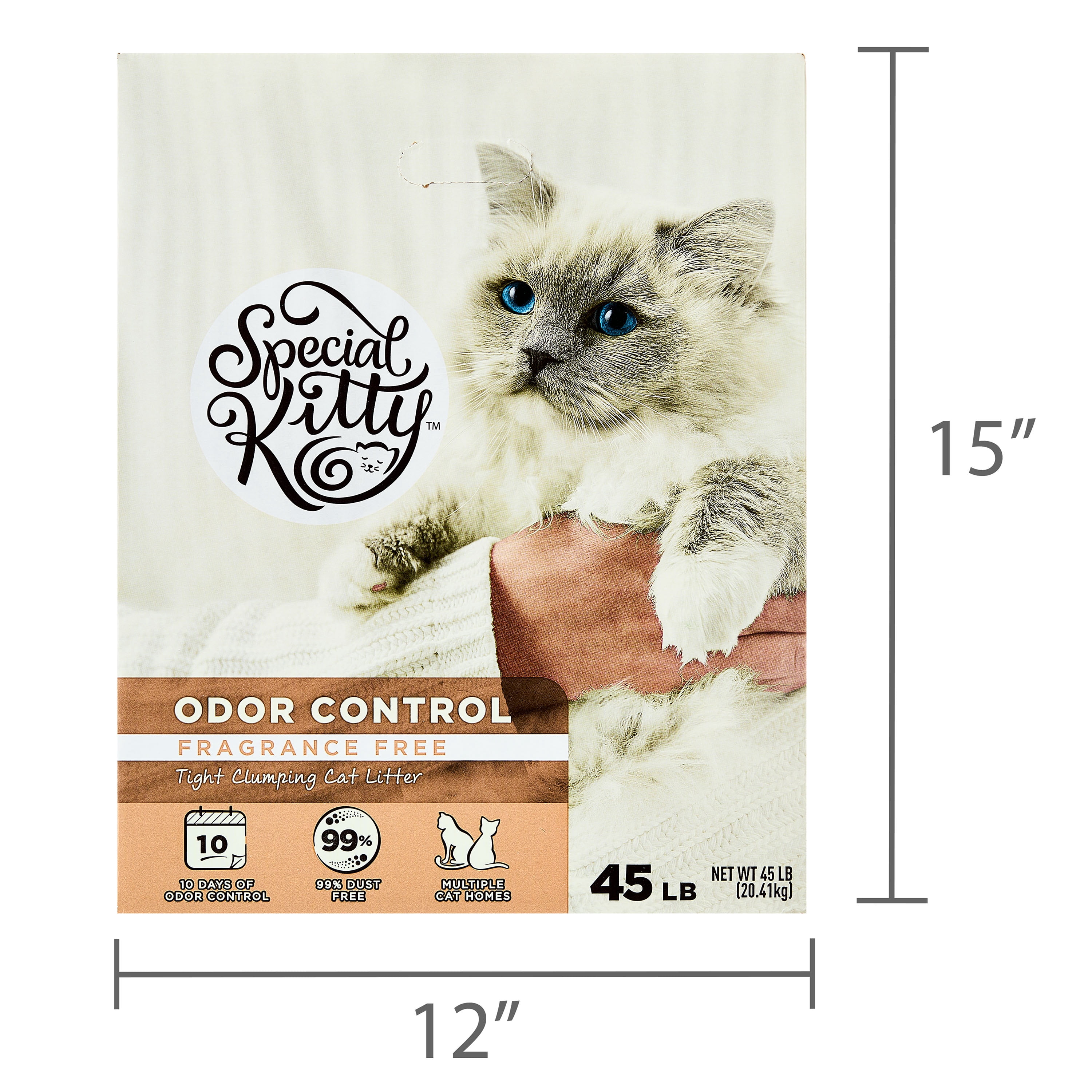 (2 pack) Special Kitty Clumping Cat Litter, 45 lb Box, 1 Count