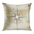 thumbnail image 5 of SUFAM Set of 4 Pillow Cases Map World Compass Rose Vintage Baby Room The Europe Throw Pillowcase Cover Cushion Case Home Decor 18x18 inch, 5 of 5
