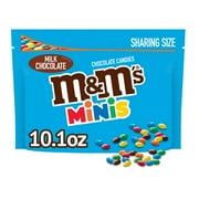 M&M'S Milk Chocolate Minis Candy Sharing Size Bag, 10.1 Ounce
