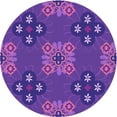 thumbnail image 1 of Ahgly Company Indoor Round Patterned Purple Amethyst Purple Area Rugs, 4' Round, 1 of 6