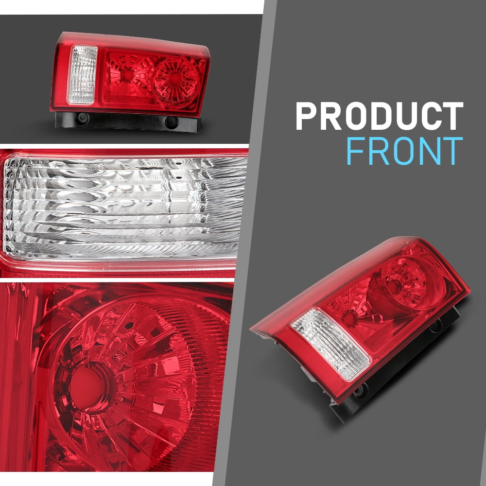 CROSSDESIGN Pair Tail Lights Rear Brake Lamp Left and Right Sides Fits 2009-2015 Honda Pilot
