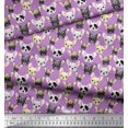 thumbnail image 3 of Soimoi Rayon Crepe Fabric Puppy Face Dog Decor Fabric Printed Yard 46 Inch Wide, 3 of 3
