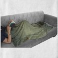 thumbnail image 6 of Dragonfly Soft Flannel Fleece Throw Blanket, Traditional Japanese Painting Lotus Blooms in Hazy Tones Design, Cozy Plush for Indoor and Outdoor Use, 70" x 90", Red Reseda Green, by Ambesonne, 6 of 6
