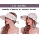 thumbnail image 2 of Hats For Women Upf 50+ Uv Sun Protective Convertible Beach Visor Hat f54, 2 of 4