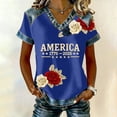 thumbnail image 2 of Trgacdwlo Waffle 250th Anniversary USA Shirt 1776-2026 Flag Print Short Sleeve Shirts Women Commemorative Red White and Blue 4th of July Shirts Women XXL, 2 of 4