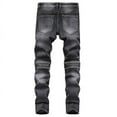 thumbnail image 4 of Birdeem Mens New Fashion Have Pockets Button Zipper Personality Denim Trend Jeans, 4 of 12