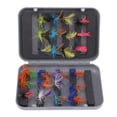 thumbnail image 4 of 24x señuelos con mosca cebos artificiales aparejos de trucha lubina accesorio surtido de moscas de señuelos Sunnimix Kit de moscas de pesca con mosca, 4 of 8