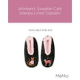 thumbnail image 2 of MeMoi Women's Sweater Cats Sherpa Lined Slippers - Womens - Female (S-M, Black), 2 of 7