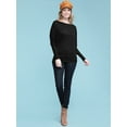 thumbnail image 4 of Made by Johnny Women's Batwing Long Sleeve Top L BLACK, 4 of 6