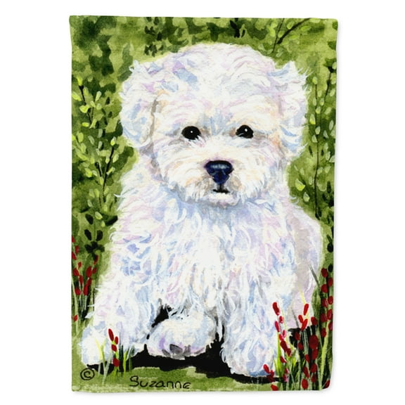 Bichon Frise Flag Canvas House Size