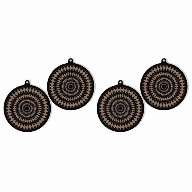 4 PCS Thermochromic Silicone Induction Cooktop Protector Mat - Non-Slip Induction Cooktop Mat for Induction Cookware