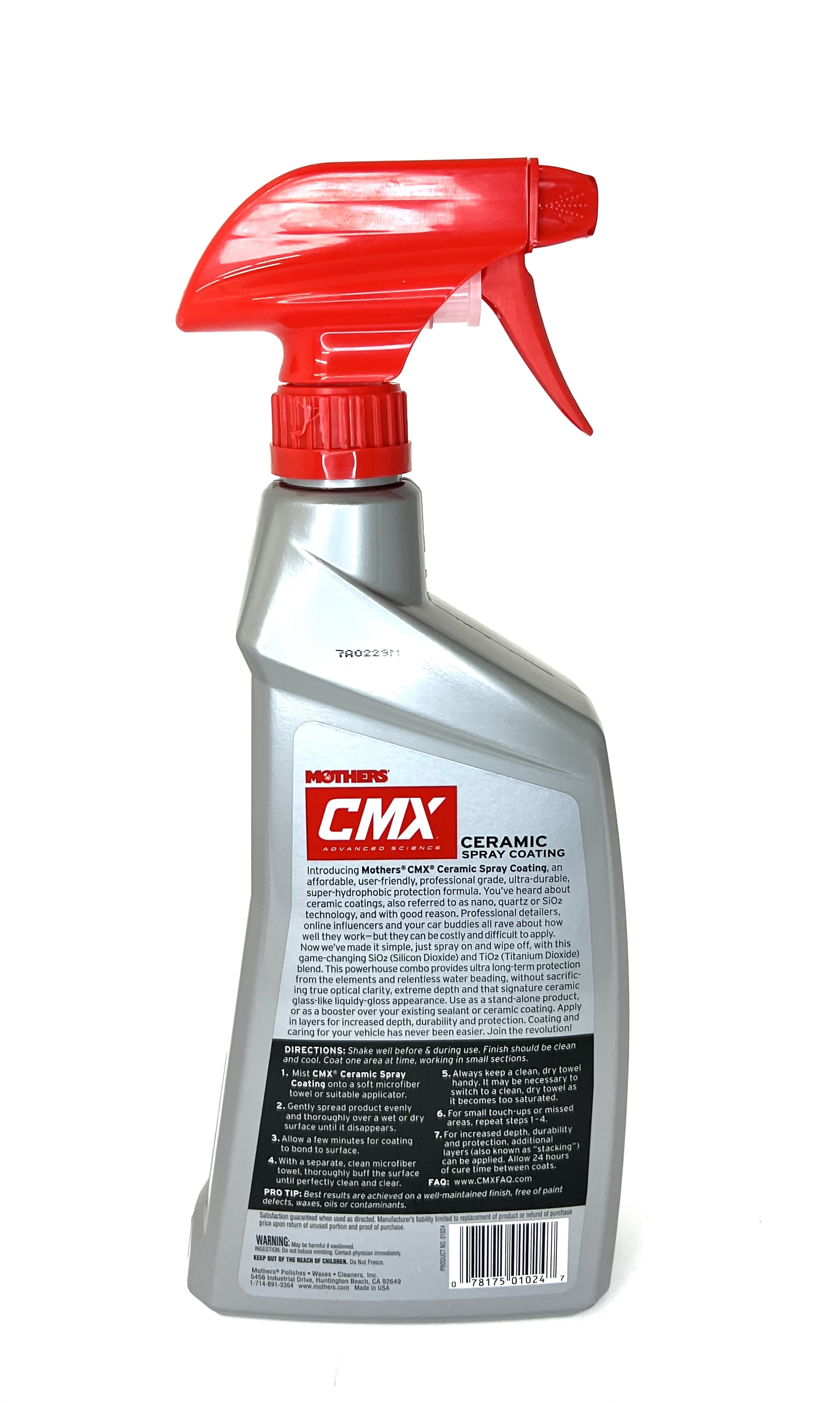 Mother's 01024/155200 CMX Ceramic Spray 24 oz. and Mother's Microfiber Ultra-Soft Polishing Cloth