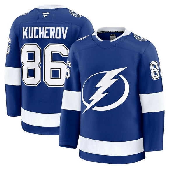 Men's Hockey Jersey Tampa Bay Lightning Kucherov 86# Adult Sport Player Jersey-Blue 86#- S -B