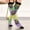 White, variant on Compression Socks for Women Cute Animal Knitted Mid Calf Soft Comfort Mens Socks Green One Size