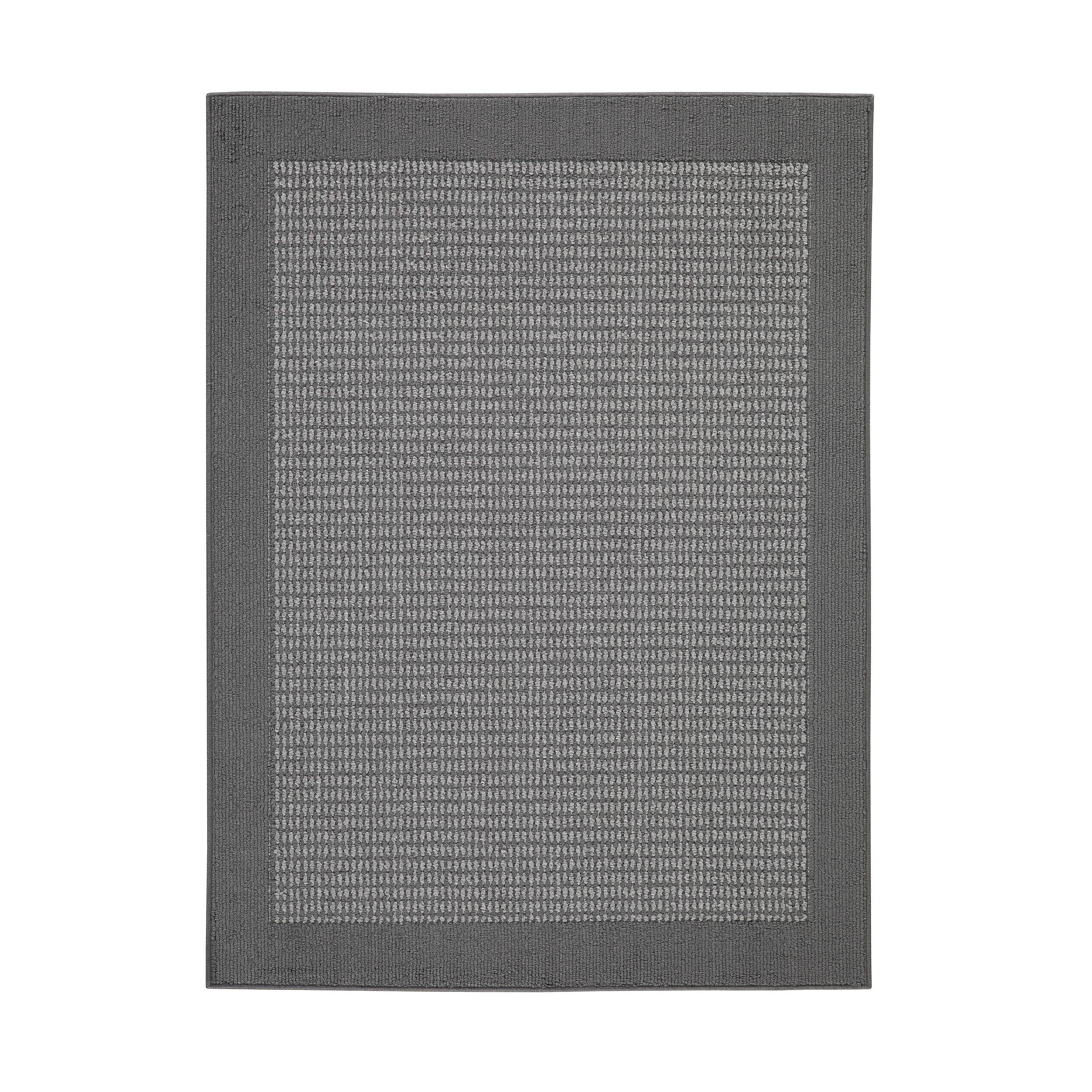 (2 pack) Mainstays Farmhouse Faux Sisal Olefin Indoor Area Rug with Gray Border, 4' x 5'4"