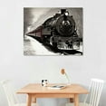thumbnail image 2 of JEUXUS Canvas Wall Art Print Train Art Poster Steam Retro Train Tracks Poster Decorative Canvas Wall Art for Living Room, Bedroom, Office, 2 of 4