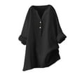 thumbnail image 1 of QIPOPIQ Blouses à Manches Retroussables Col en V pour Femmes en Solde, 1 of 5