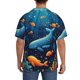 thumbnail image 3 of Balery Whimsical Underwater Fantasy Camisa Casual de Manga Corta con Botones para Hombre, Texturizada, Estilo Cubano, para Playa, Verano-Medium, 3 of 5