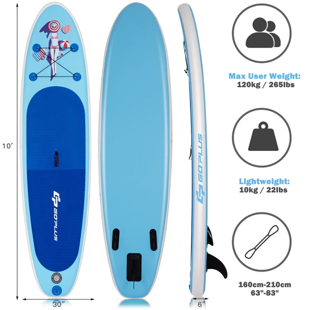 Yardi Yard 10 Feet Inflatable Stand Up Paddle Board with Adjustable Paddle Pump, Inflatable Stand Up Paddle Boards